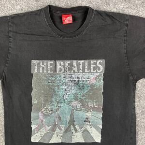 The Beatles Abbey Road T-Shirt Mens S Black Graphic Band Vintage Style Tee